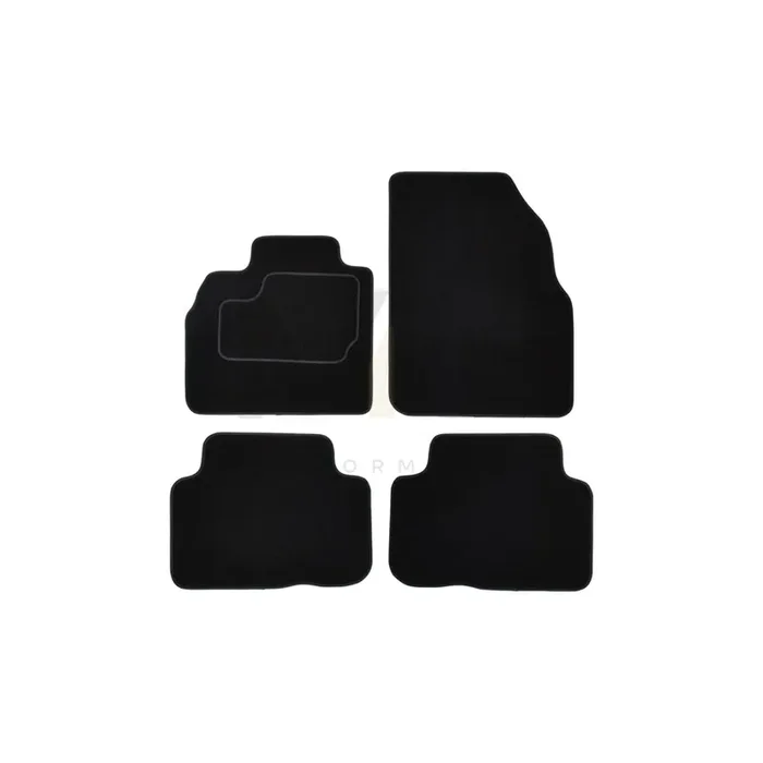 CUSTOPOL Tailored RNT405C Floor mat set for RENAULT Scﾃｩnic II (JM) Textile, Front and Rear, Quantity 4, Black