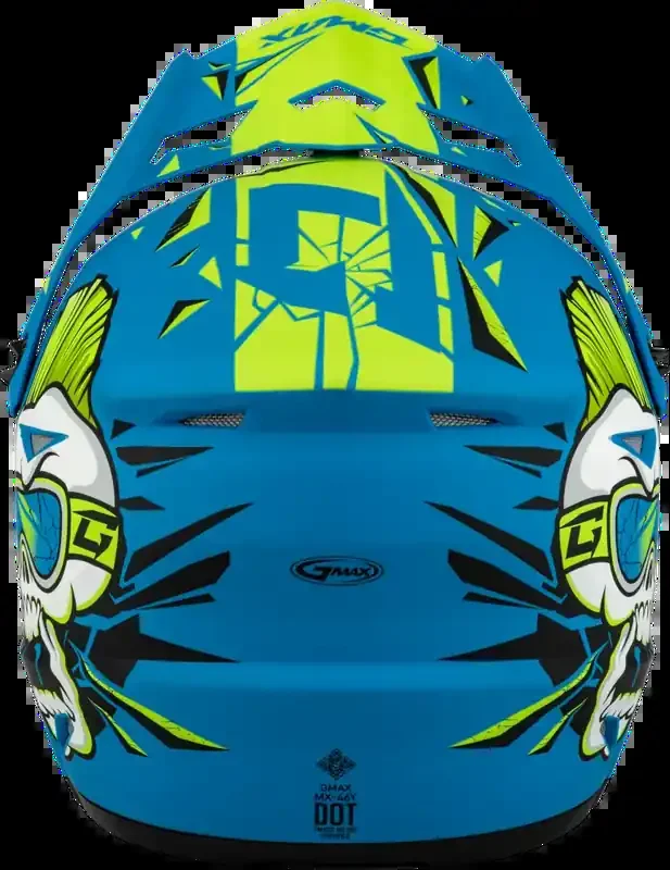 D3465180 Youth Mx 46y Unstable Helmet Matte Blue/Green Ys