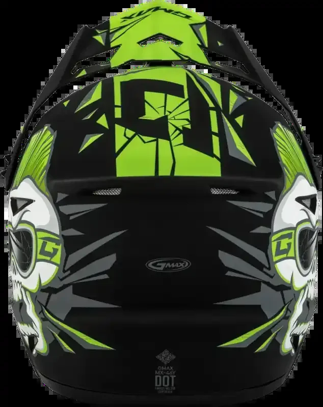 D3465220 Youth Mx 46y Unstable Helmet Matte Black/Green Ys