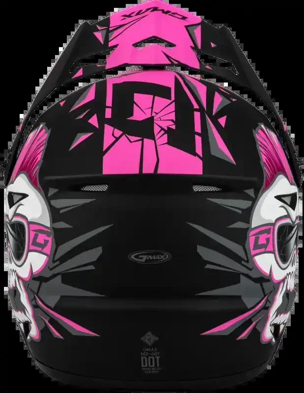 D3466172 Youth Mx 46y Unstable Helmet Matte Black/Pink Yl