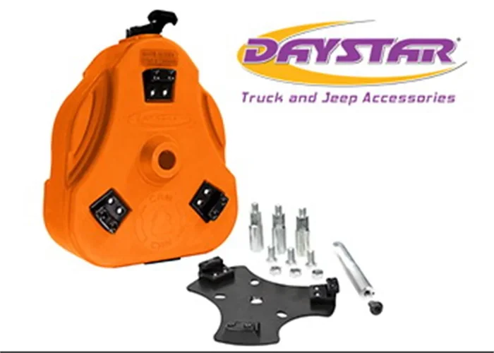 Daystar 07-14 FJ Cruiser Cam Can Trail Box Orange W/ Toyota Tire Mount – KT71001OR