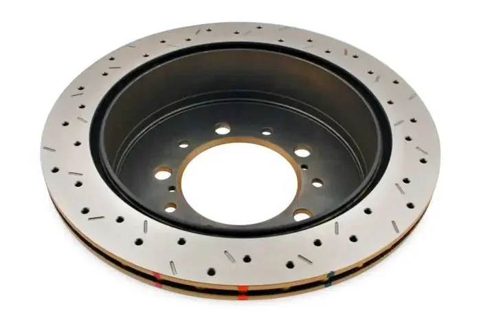 DBA 07+ Toyota LandCruiser 200 Series Rear Drilled and Slotted 4000 Series Rotor