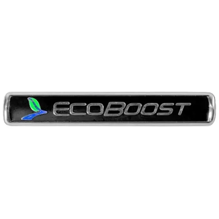 Ford Racing Black/Silver EcoBoost Emblem 3-1/2in x 9/16in – Set of 2