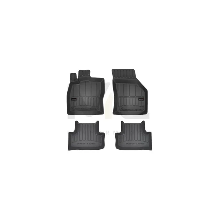 FROGUM 3D407053 Floor mat set for SKODA Karoq Off-Road (NU7) Elastomer, Front and Rear, Quantity 4, Black