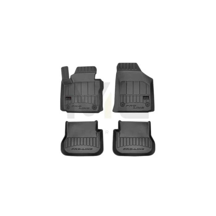FROGUM 3D407350 Floor mat set for VW Caddy III Estate (2KB, 2KJ, 2CB, 2CJ) Elastomer, Front and Rear, Quantity 4, Black