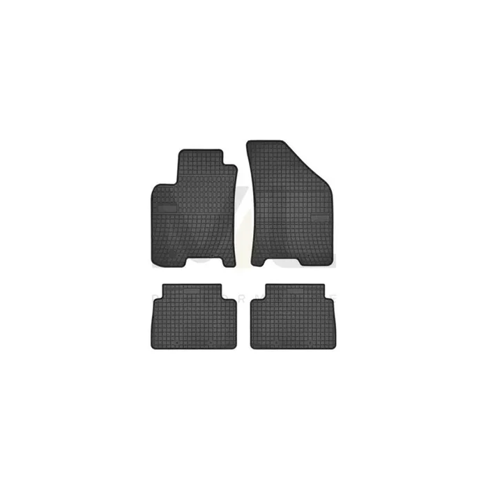 FROGUM Tailored 0702 Floor mat set Elastomer, Front and Rear, Quantity 4, Black, (LHD)