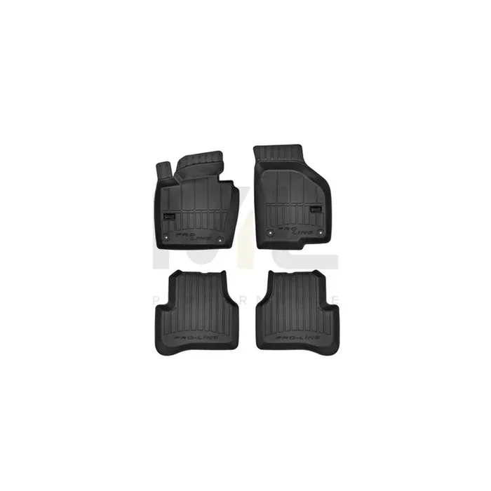 FROGUM Tailored 3D407077 Floor mat set for VW PASSAT Elastomer, Front and Rear, Quantity 4, Black, (LHD)