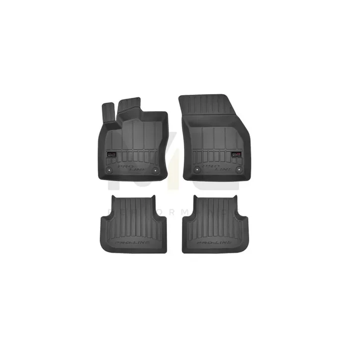FROGUM Tailored 3D407343 Floor mat set for VW Tiguan II (AD1) Elastomer, Front and Rear, Quantity 4, Black, (LHD)