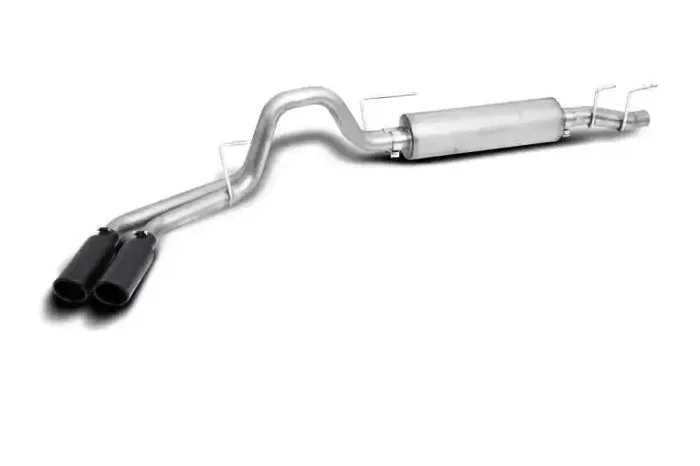 Gibson 21-22 Ford F150 Truck 5.0L 3/2.5in Cat-Back Dual Sport Exhaust System Stainless – Black Elite
