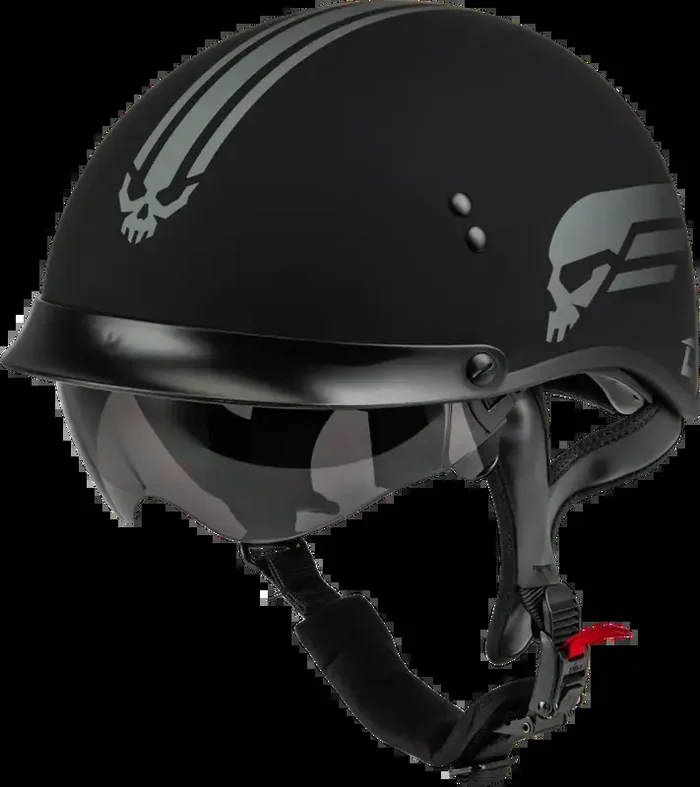 H96511816 Hh 65 Retribution Helmet W/Peak Matte Black/Silver Lg