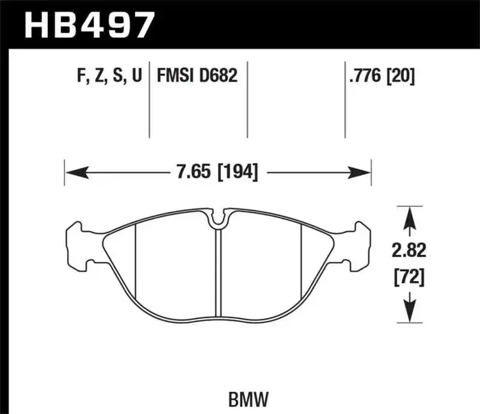 Hawk 04-06 Audi TT Quattro / 04-05 VW Golf R32 HPS Street Front Brake Pads