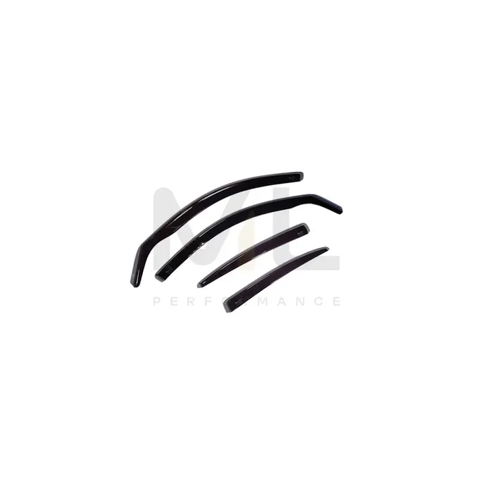 HEKO 31119 Wind deflectors for VW Polo III Hatchback (6N1) Arrow direction, Front, Rear, Vehicle Door, Smoke Grey