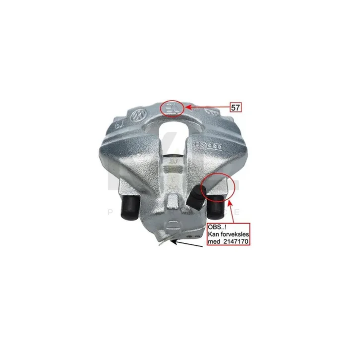 HELLA 8AC 355 391-421 Brake Caliper for VW TRANSPORTER without holder