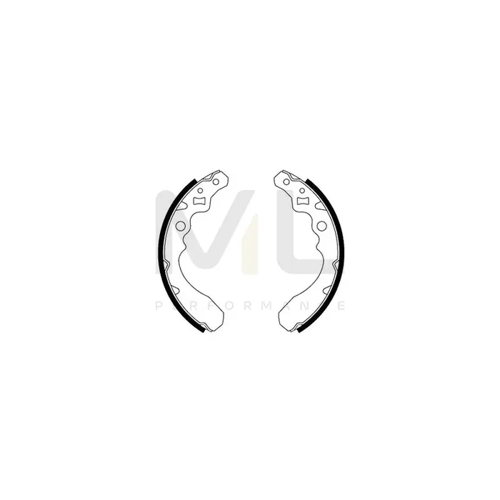 HELLA 8DB 355 001-121 Brake Shoe Set without handbrake lever
