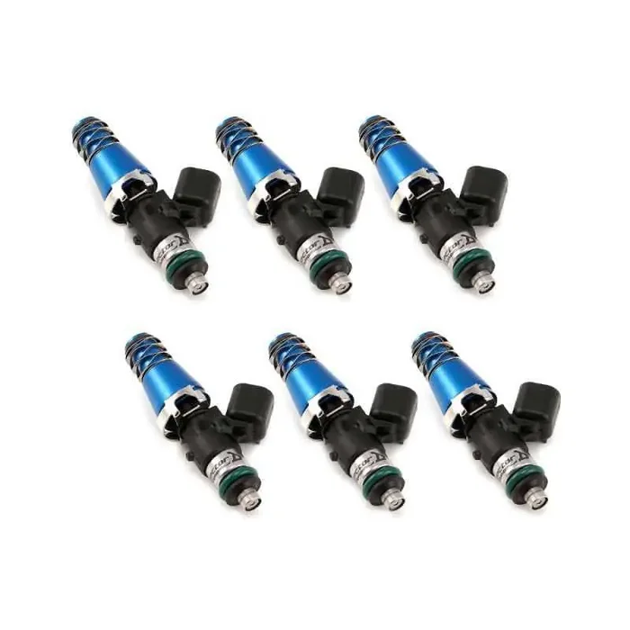Injector Dynamics 1700cc Injectors – 60mm Length – 11mm Blue Top – 14mm Lower O-Ring (Set of 6)