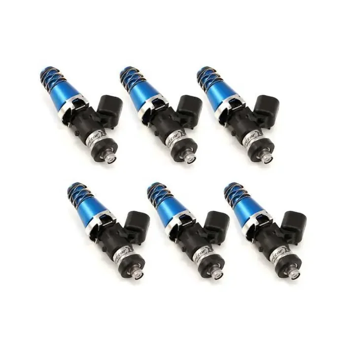 Injector Dynamics 1700cc Injectors – 60mm Length – 11mm Blue Top – Denso Lower Cushion (Set of 6)