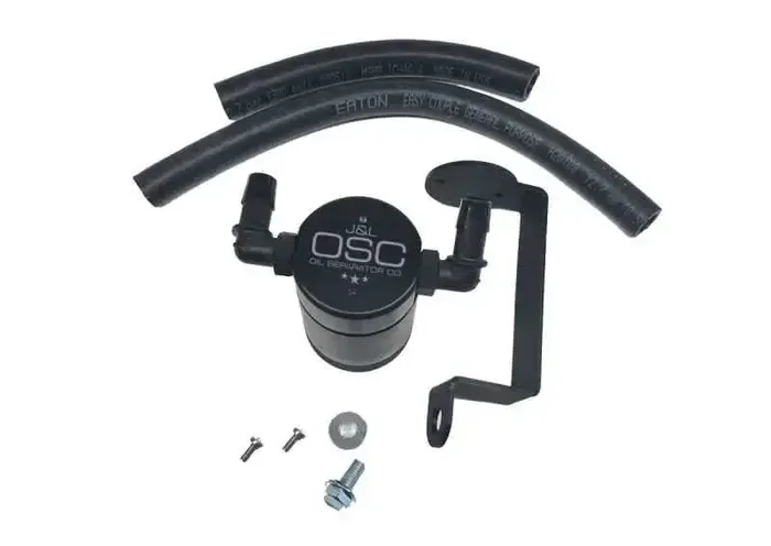 J&L 05-19 Dodge Charger 5.7L Hemi Passenger Side Oil Separator 3.0 – Black Anodized