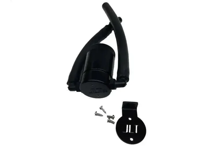 J&L 99-04 Ford Lightning Driver Side Oil Separator 3.0 – Black Anodized