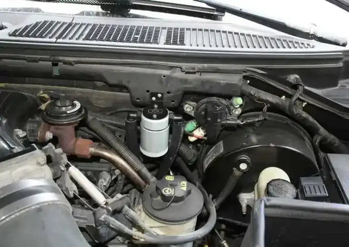 J&L 99-04 Ford Lightning Driver Side Oil Separator 3.0 – Clear Anodized