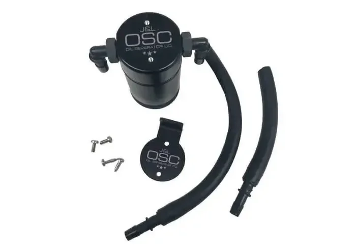 J&L 99-04 Ford Lightning Passenger Side Oil Separator 3.0 – Black Anodized
