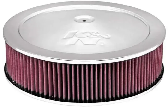 K&N 14in Red Custom Air Cleaner Assembly – 5.125in ID x 14in OD x 3.75in H x 1.25in Drop Base