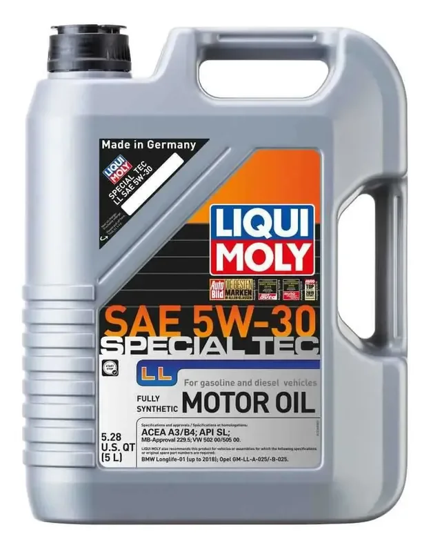 LIQUI MOLY 5L Special Tec LL Motor Oil 5W30 – Case of 4