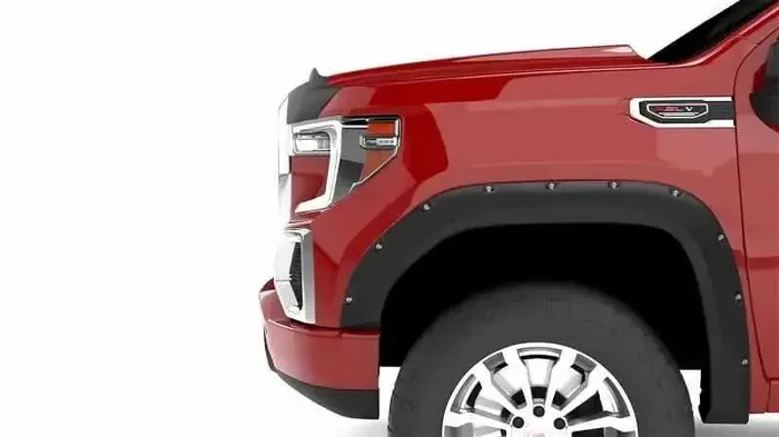 Lund 19-21 GM Silverado/Sierra RX-Flat Textured Elite Series Fender Flares w/Black Bolts – Black 4pc