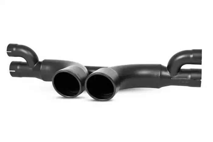 MBRP 14-15 Porsche GT3/GT3RS 3in Center Muffler Bypass 4in Tips – Black Coated