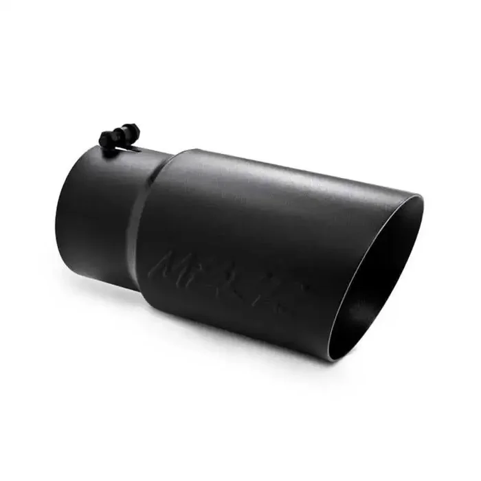 MBRP Universal Tip 6 O.D. Dual Wall Angled 5 inlet 12 length – Black Finish