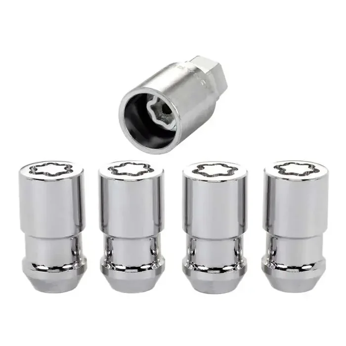 McGard Wheel Lock Nut Set – 4pk. (Cone Seat) 1/2-20 / 3/4 & 13/16 Dual Hex / 1.66in. Length – Chrome