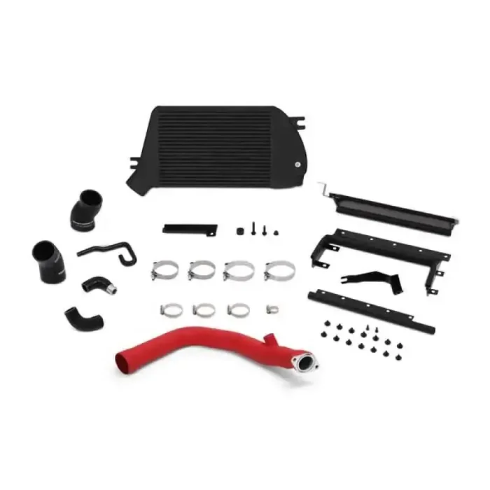 Mishimoto 2015 Subaru WRX Top-Mount Intercooler Kit – Powder Coated Black & Wrinkle Red Pipes