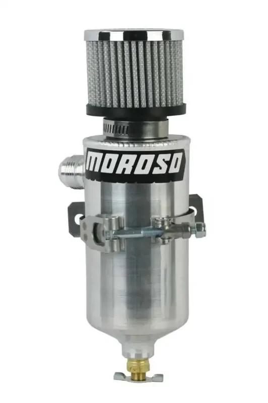 Moroso Breather Tank/Catch Can -12An Male Fitting – Aluminum
