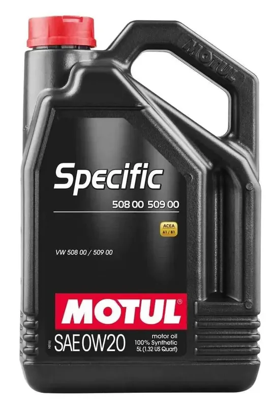 Motul 5L Specific 508 0W20 Oil – Acea A1/B1 / VW 508.00/509.00 / Porsche C20 – Case of 4