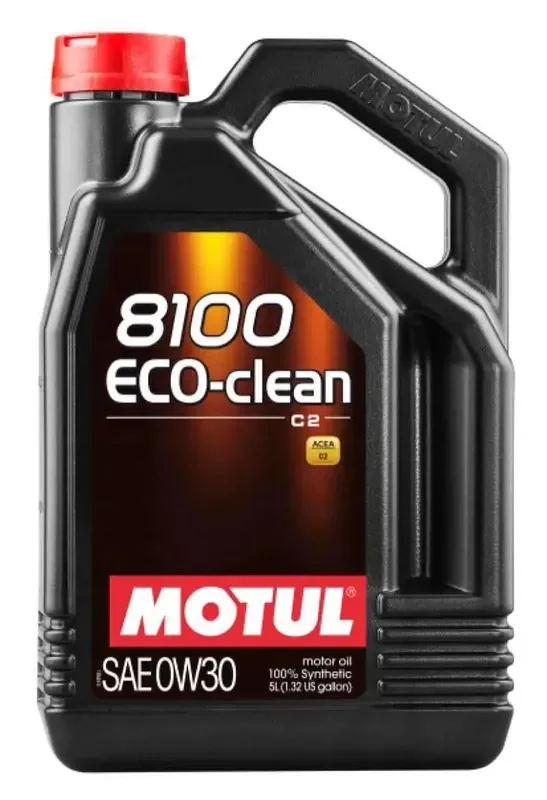 Motul 5L Synthetic Engine Oil 8100 0W30 4x5L ECO-CLEAN ACEA C2 API SM ST.JLR 03.5007 – Case of 4