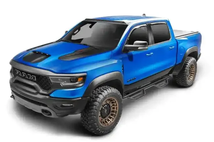 N-Fab Podium LG 19-20 Dodge RAM 1500 Crew Cab – Cab Length – Tex. Black – 3in