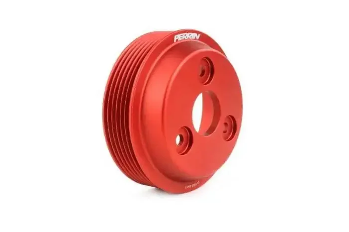 Perrin 2015 Subaru WRX Lightweight Water Pump Pulley – Red