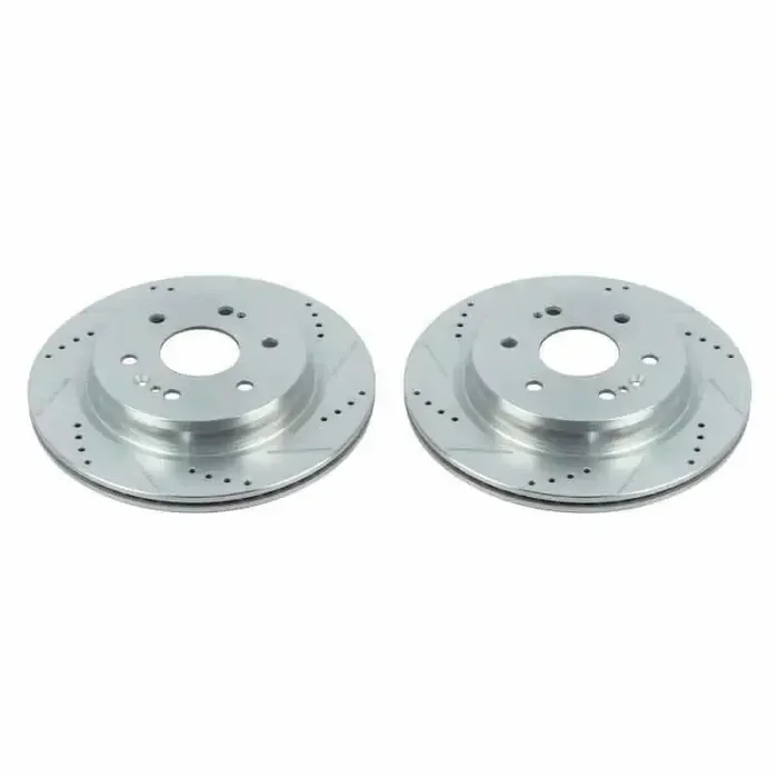 Power Stop 19-20 Chevrolet Silverado 1500 Rear Evolution Drilled & Slotted Rotors – Pair