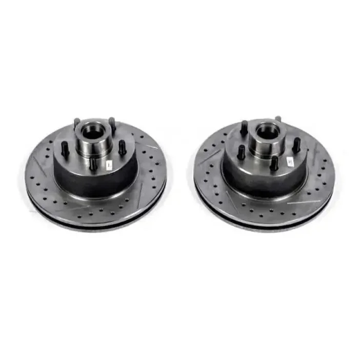 Power Stop 75-76 Chrysler Cordoba Front Evolution Drilled & Slotted Rotors – Pair