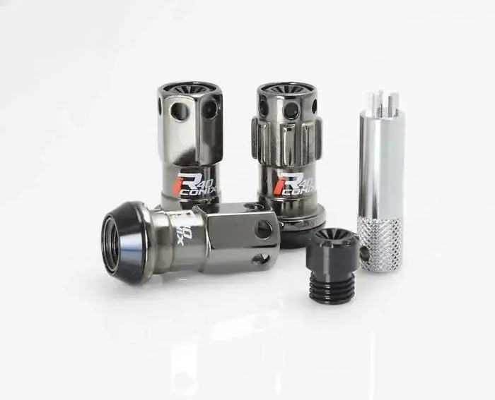 Project Kics 12X1.25 R40 Iconix Classical Lug Nuts w/ Black Plastic Cap – 16+4