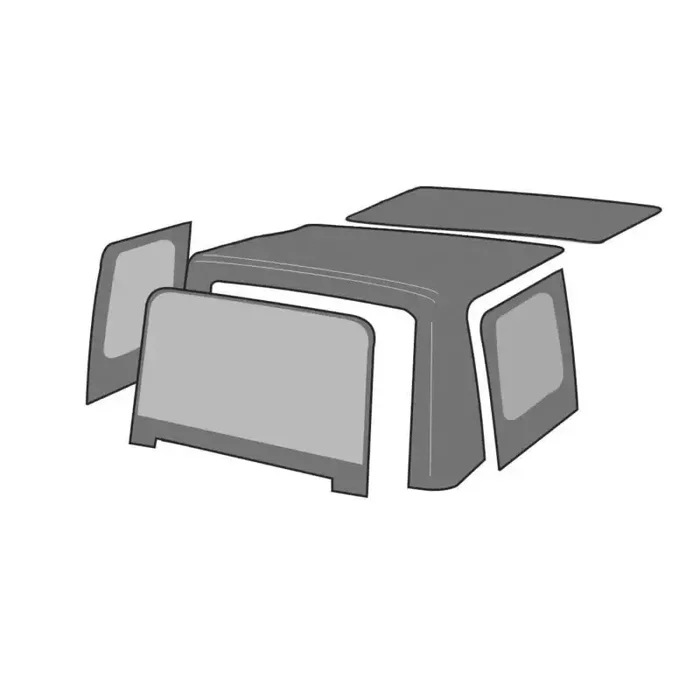 Rampage 1988-1995 Jeep Wrangler(YJ) OEM Replacement Top – Black Denim