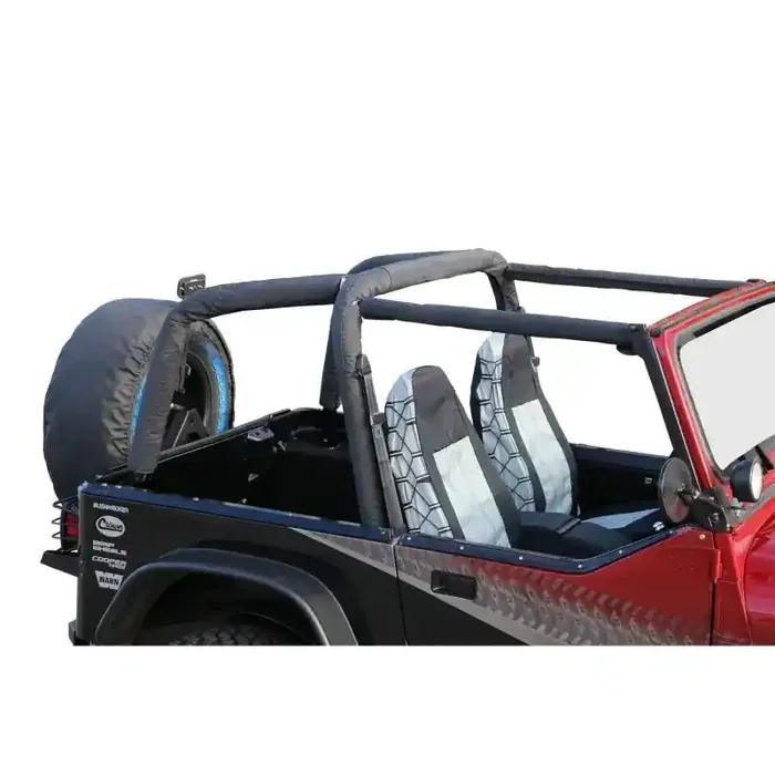 Rampage 1992-1995 Jeep Wrangler(YJ) Roll Bar Pad & Cover Kit – Black Denim