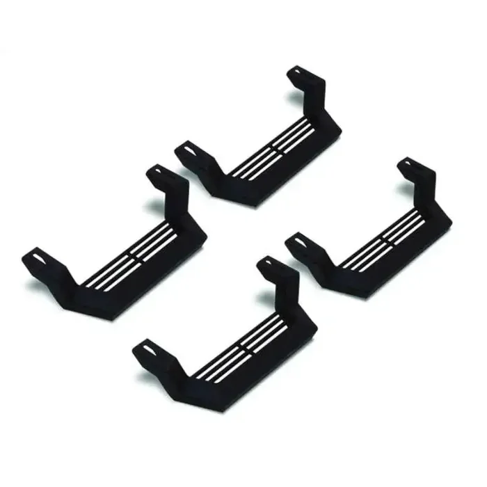 Rampage 1999-2019 Jeep Rock Rail Short Step Universal 4 Piece Set – Black