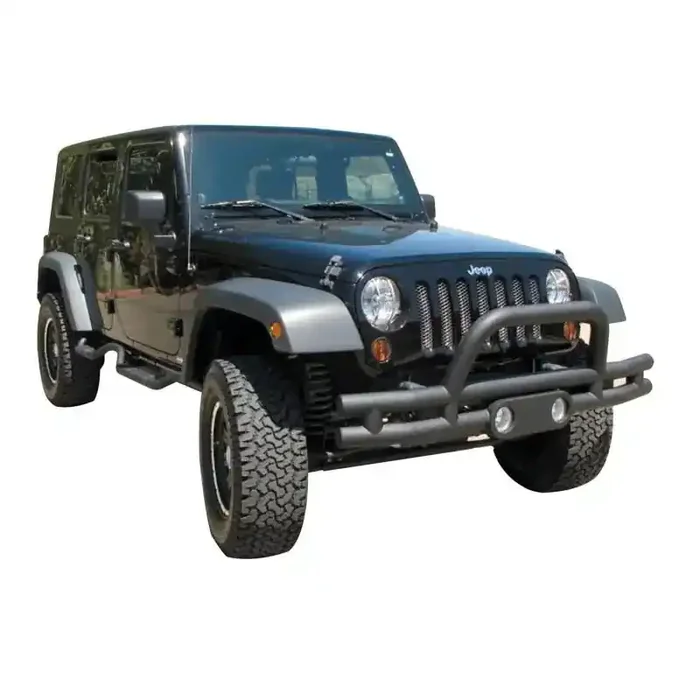 Rampage 2007-2018 Jeep Wrangler(JK) Double Tube Bumper Front – Black
