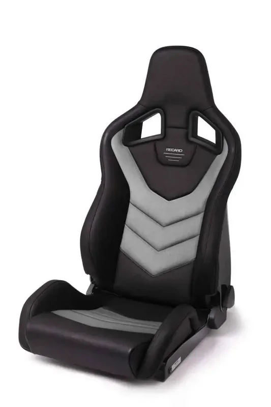 Recaro Sportster GT Driver Seat – Black Vinyl/Cloud Grey Suede