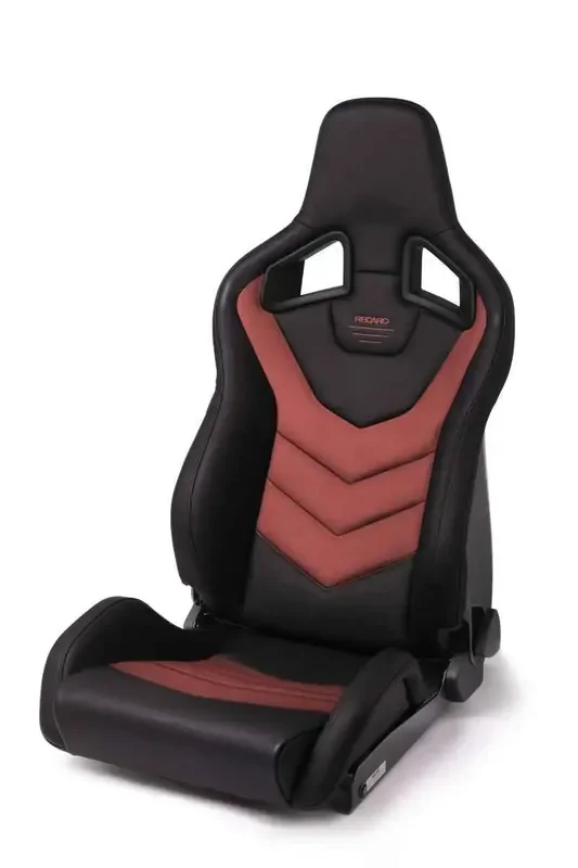 Recaro Sportster GT Driver Seat – Black Vinyl/Red Suede