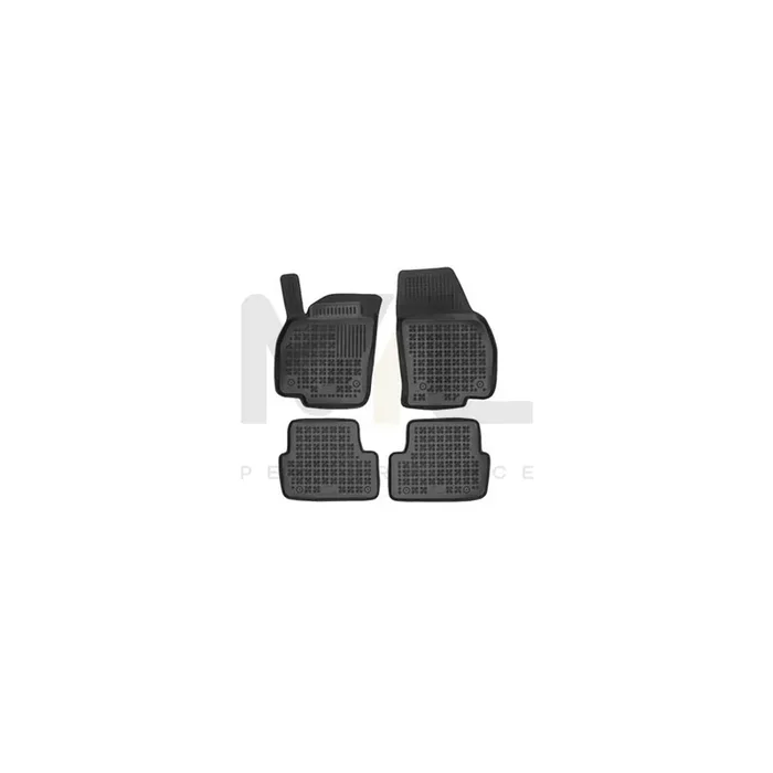 REZAW PLAST 200125 Floor mat set for VW Polo VI (AW1, BZ1) Elastomer, Front and Rear, Black
