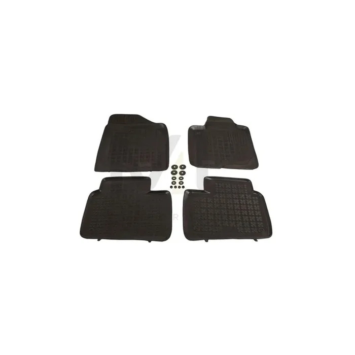 REZAW PLAST 201004 Floor mat set Elastomer, Front and Rear, Black