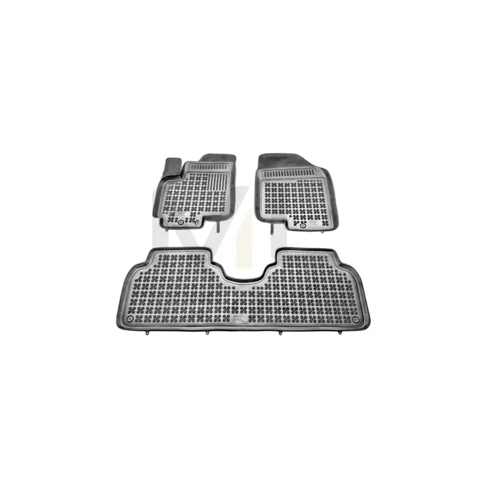 REZAW PLAST 201007 Floor mat set Elastomer, Front and Rear, Black
