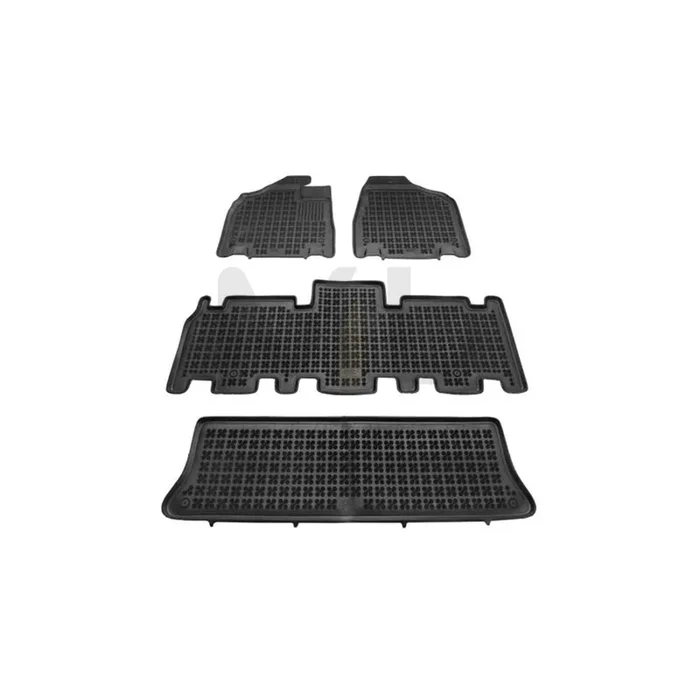 REZAW PLAST 201011 Floor mat set for KIA Sedona I (GQ) Elastomer, Front and Rear, Black
