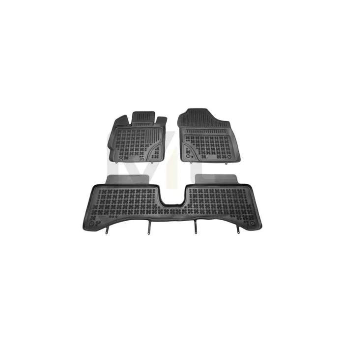 REZAW PLAST 201424 Floor mat set for TOYOTA Yaris III Hatchback (XP13) Elastomer, Front and Rear, Black